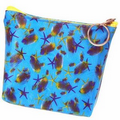 3D Lenticular Purse with Key Ring (Blue Starfish)